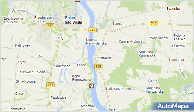 mapa Piotrawin gmina Łaziska, Piotrawin gmina Łaziska na mapie Targeo