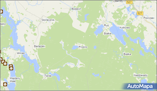 mapa Prośno, Prośno na mapie Targeo