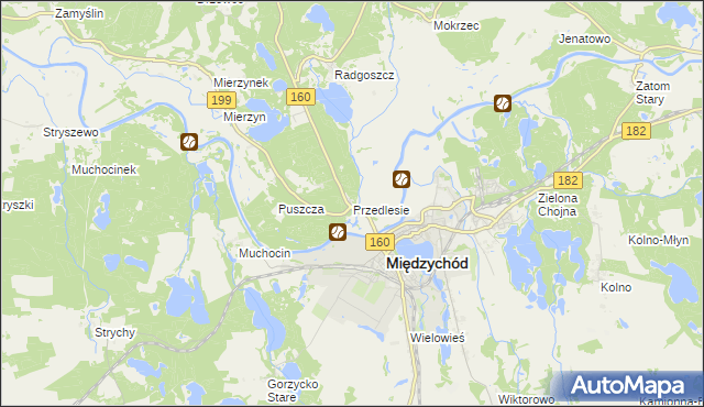 mapa Przedlesie, Przedlesie na mapie Targeo