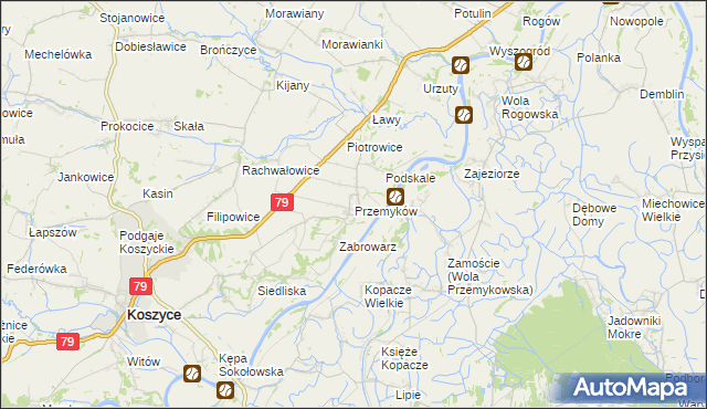 mapa Przemyków, Przemyków na mapie Targeo