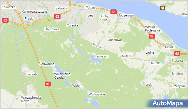 mapa Radyszyn, Radyszyn na mapie Targeo