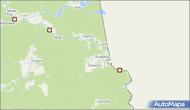 mapa Rudawka gmina Płaska, Rudawka gmina Płaska na mapie Targeo