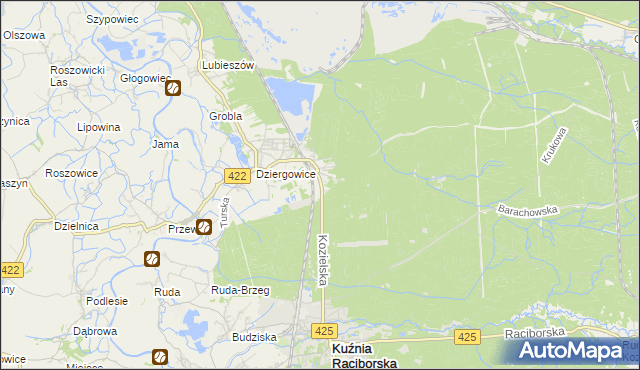 mapa Solarnia gmina Bierawa, Solarnia gmina Bierawa na mapie Targeo