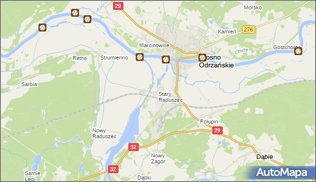 mapa Stary Raduszec, Stary Raduszec na mapie Targeo