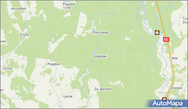 mapa Wądołek, Wądołek na mapie Targeo