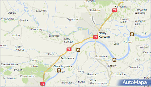 mapa Winiary Dolne, Winiary Dolne na mapie Targeo