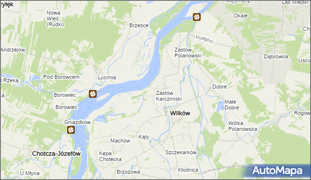 mapa Zastów Karczmiski, Zastów Karczmiski na mapie Targeo