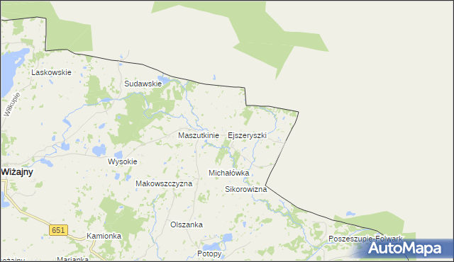 mapa Ejszeryszki, Ejszeryszki na mapie Targeo