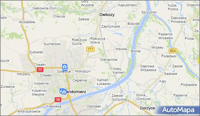 mapa Gierlachów, Gierlachów na mapie Targeo