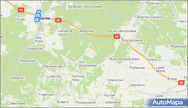 mapa Hucisko gmina Janów, Hucisko gmina Janów na mapie Targeo