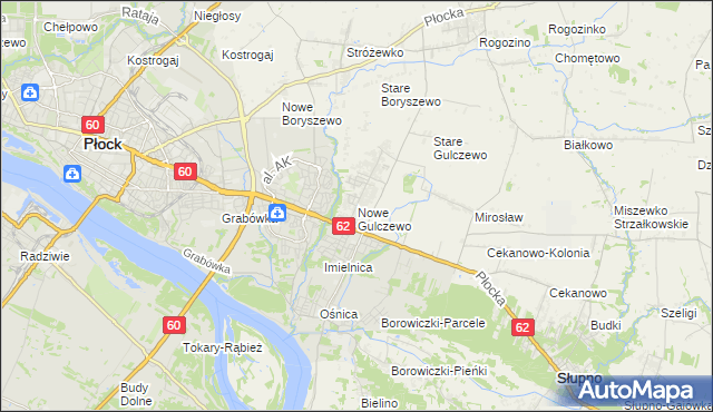 mapa Nowe Gulczewo, Nowe Gulczewo na mapie Targeo