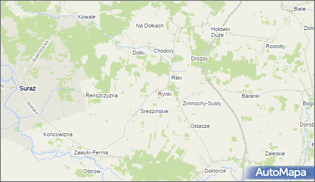 mapa Rynki, Rynki na mapie Targeo