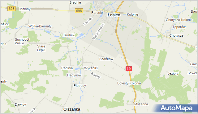 mapa Szańków, Szańków na mapie Targeo