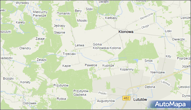 mapa Górka Klonowska, Górka Klonowska na mapie Targeo