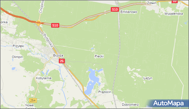 mapa Piecki gmina Nowa Wieś Wielka, Piecki gmina Nowa Wieś Wielka na mapie Targeo
