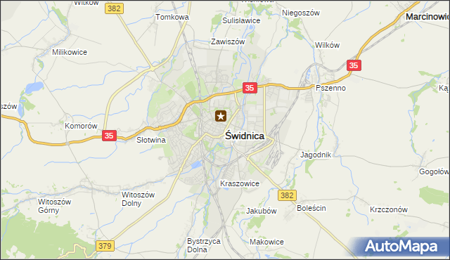 mapa Świdnicy, Świdnica na mapie Targeo