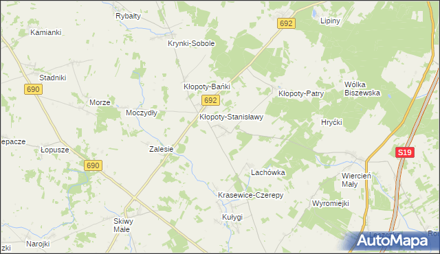 mapa Kłopoty-Bujny, Kłopoty-Bujny na mapie Targeo