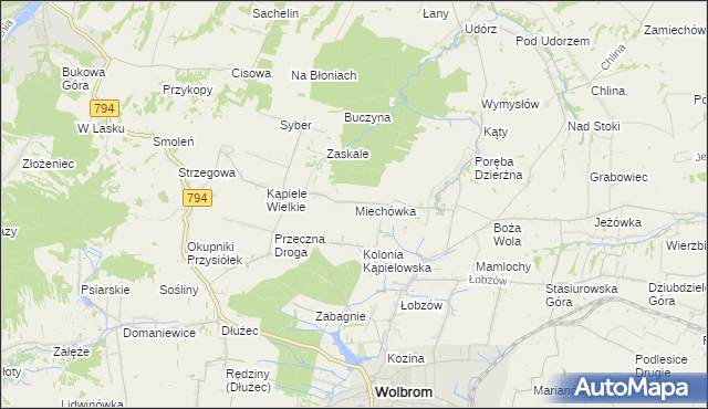 mapa Miechówka, Miechówka na mapie Targeo