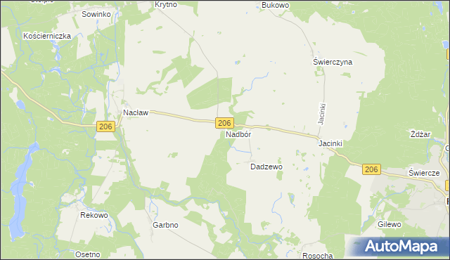 mapa Nadbór, Nadbór na mapie Targeo