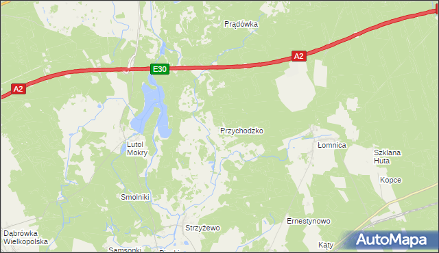 mapa Przychodzko, Przychodzko na mapie Targeo