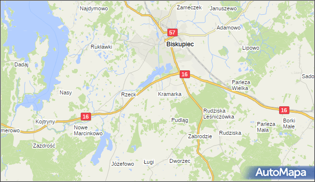 mapa Kramarka, Kramarka na mapie Targeo