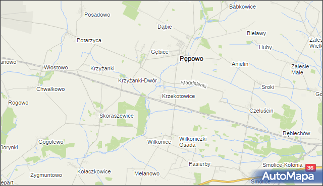 mapa Krzekotowice, Krzekotowice na mapie Targeo