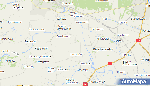 mapa Mierzanowice, Mierzanowice na mapie Targeo