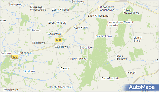 mapa Skórznice, Skórznice na mapie Targeo