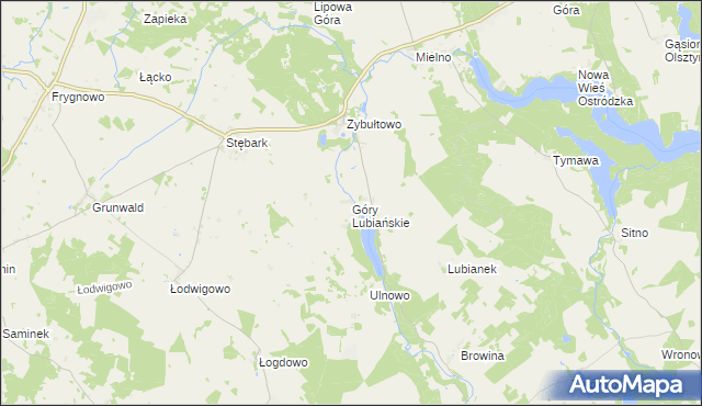 mapa Góry Lubiańskie, Góry Lubiańskie na mapie Targeo