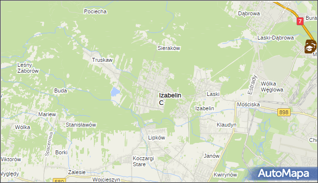 mapa Izabelin C, Izabelin C na mapie Targeo