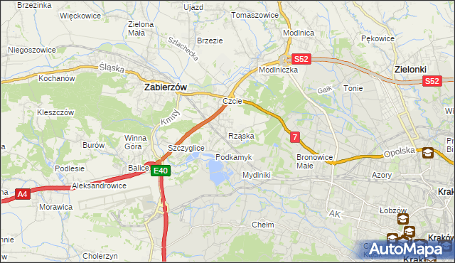 mapa Rząska, Rząska na mapie Targeo