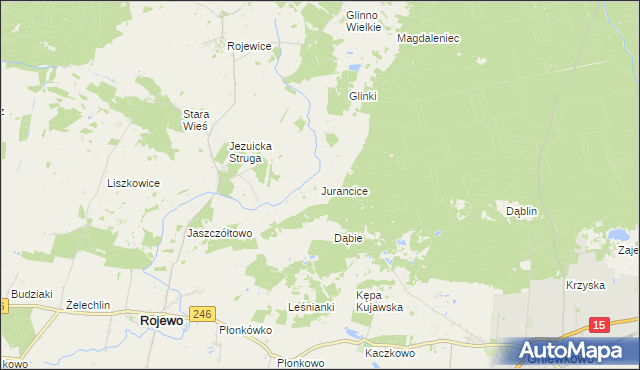 mapa Jurancice, Jurancice na mapie Targeo
