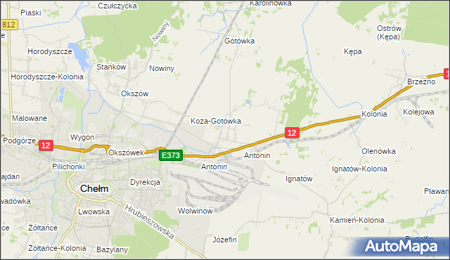 mapa Srebrzyszcze, Srebrzyszcze na mapie Targeo