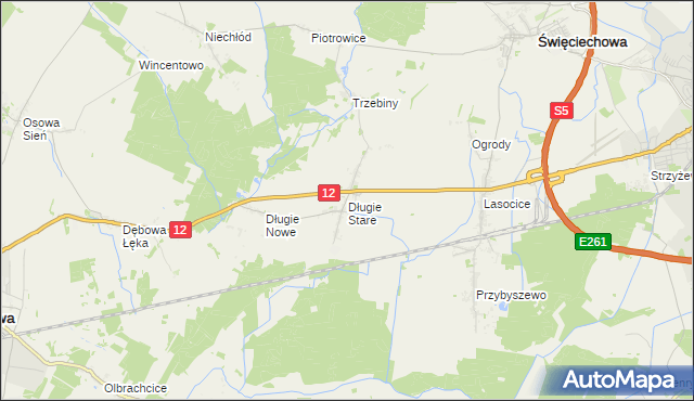 mapa Długie Stare, Długie Stare na mapie Targeo