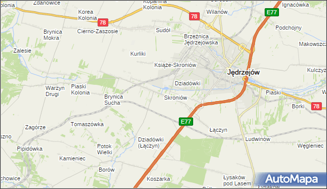 mapa Skroniów, Skroniów na mapie Targeo