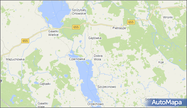 mapa Dobra Wola gmina Stare Juchy, Dobra Wola gmina Stare Juchy na mapie Targeo