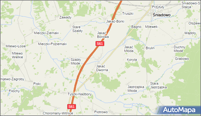 mapa Stara Jakać, Stara Jakać na mapie Targeo