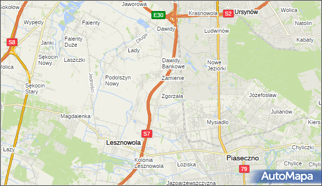 mapa Zgorzała, Zgorzała na mapie Targeo