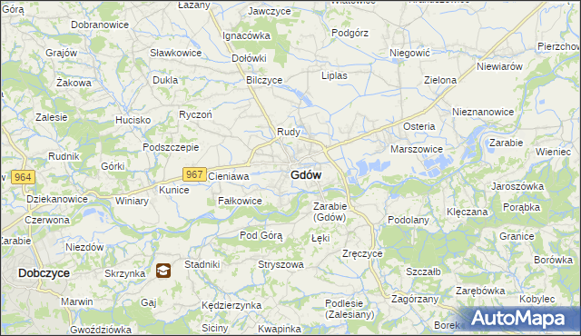 mapa Gdów, Gdów na mapie Targeo