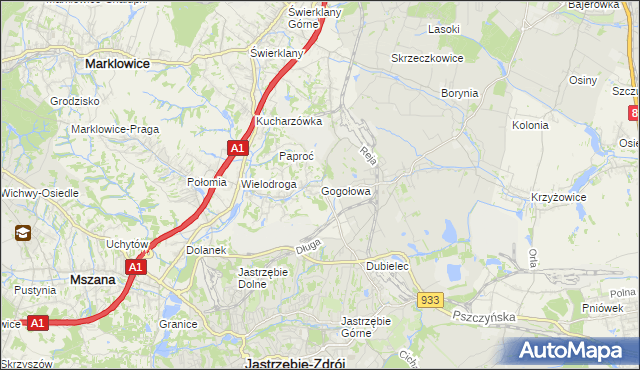 mapa Gogołowa, Gogołowa na mapie Targeo