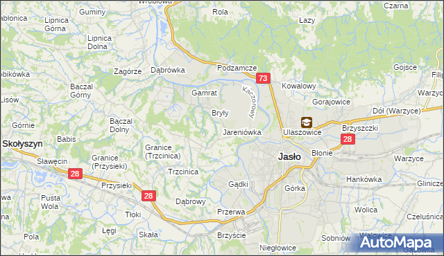 mapa Jareniówka, Jareniówka na mapie Targeo