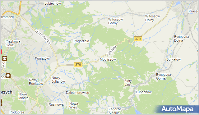 mapa Modliszów, Modliszów na mapie Targeo