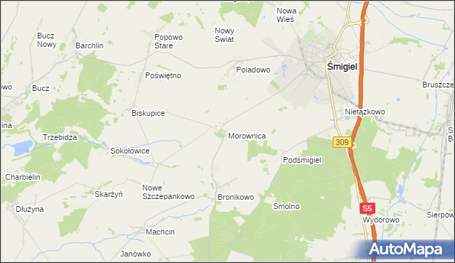 mapa Morownica, Morownica na mapie Targeo