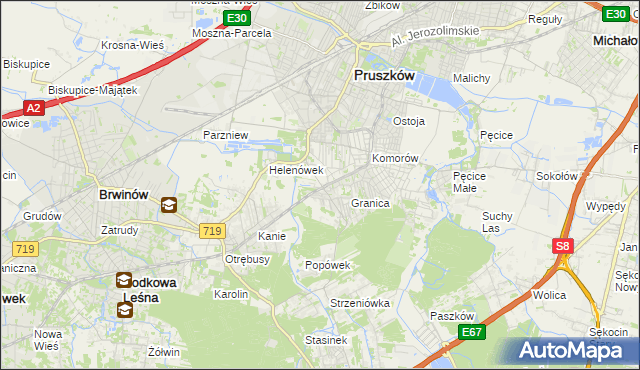 mapa Nowa Wieś gmina Michałowice, Nowa Wieś gmina Michałowice na mapie Targeo