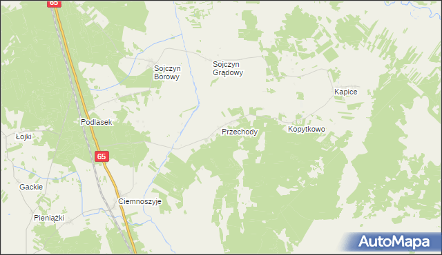 mapa Przechody gmina Grajewo, Przechody gmina Grajewo na mapie Targeo