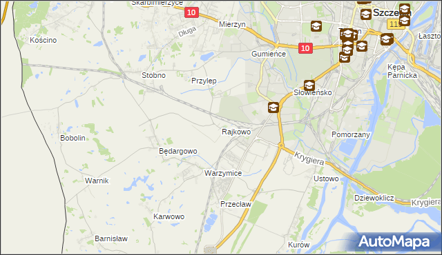 mapa Rajkowo, Rajkowo na mapie Targeo