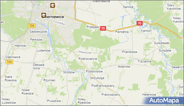 mapa Rawiczów, Rawiczów na mapie Targeo