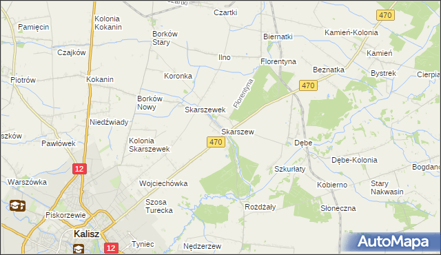 mapa Skarszew, Skarszew na mapie Targeo