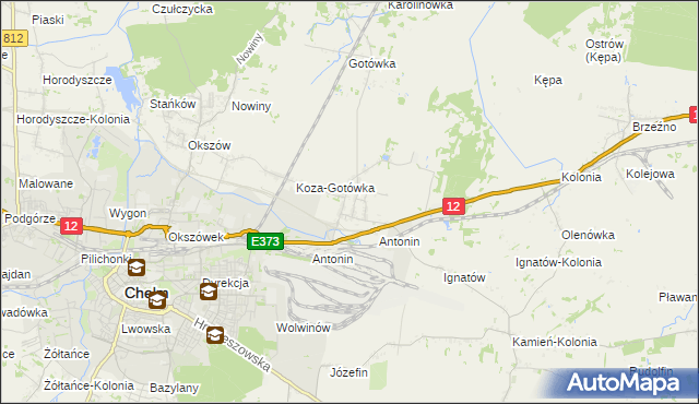 mapa Srebrzyszcze, Srebrzyszcze na mapie Targeo