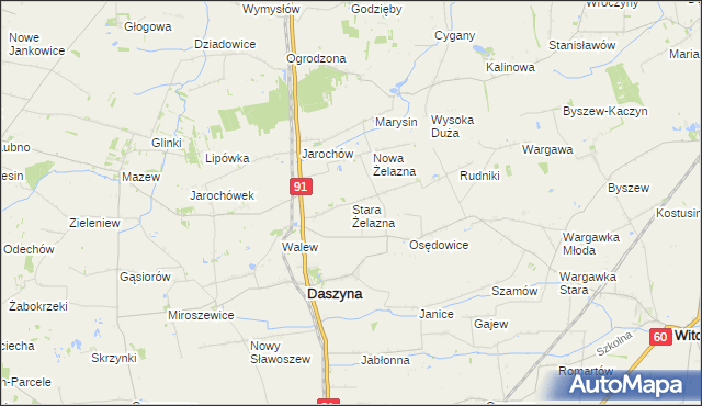 mapa Stara Żelazna, Stara Żelazna na mapie Targeo